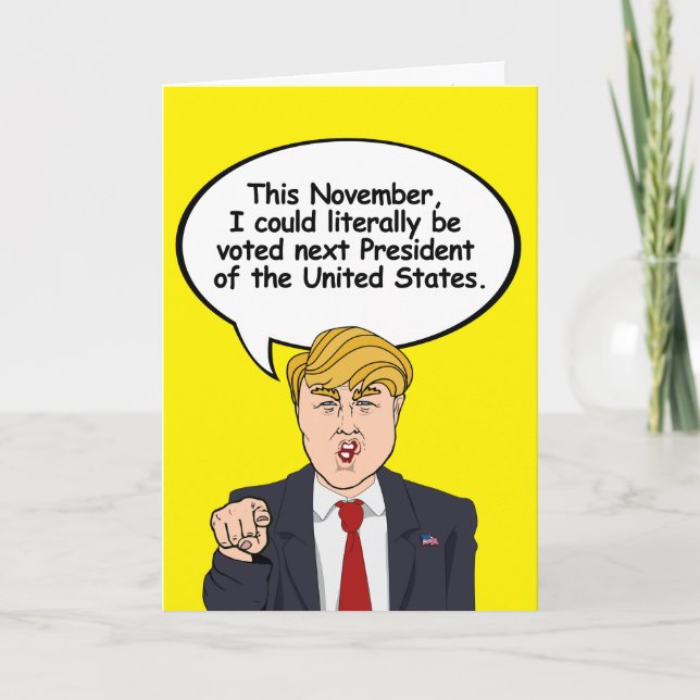 Trump Halloween Card - Es gibt beängstigendere Din Karte (Vorderseite)