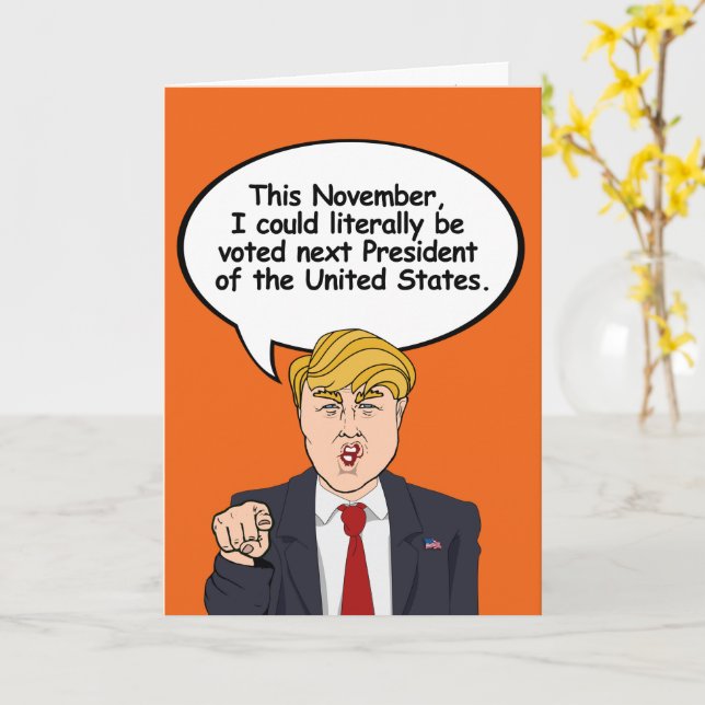 Trump Halloween Card - Es gibt beängstigendere Din Karte (Gelbe Blume)