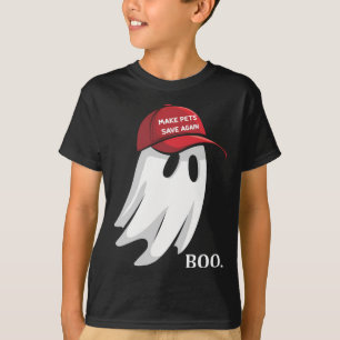 Trump Halloween Geist Buh Machen Haustiere Retten  T-Shirt