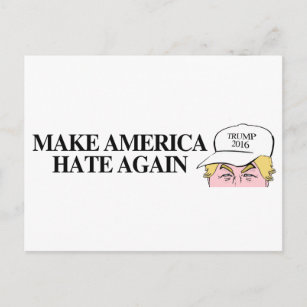 Trump Hat - Amerika wieder hassen lassen -.pnng Postkarte