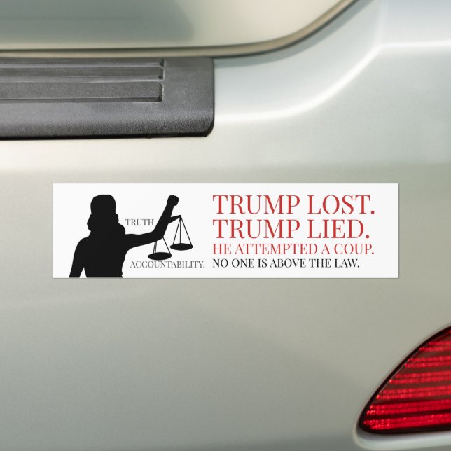 Trump hat die Lüge über dem Gesetz verloren Autoaufkleber (Auf Auto)
