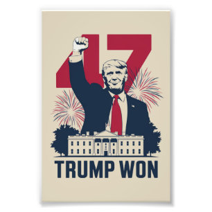 Trump hat erneut die Präsidentschaftswahl 2024 gew Fotodruck