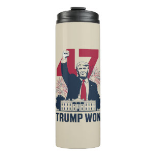 Trump hat erneut die Präsidentschaftswahl 2024 gew Thermosbecher