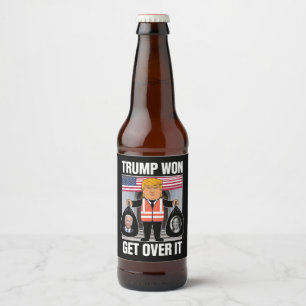 Trump hat gewonnen, akzeptiere es, MAGA hat die Wa Bierflaschenetikett