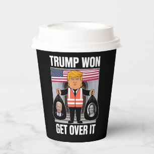 Trump hat gewonnen, akzeptiere es, MAGA hat die Wa Pappbecher