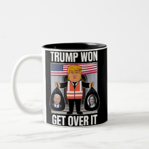 Trump hat gewonnen, akzeptiere es, MAGA hat die Wa Zweifarbige Tasse
