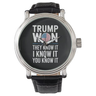 Trump hat gewonnen, sie wissen es 2024 47. Präside Armbanduhr