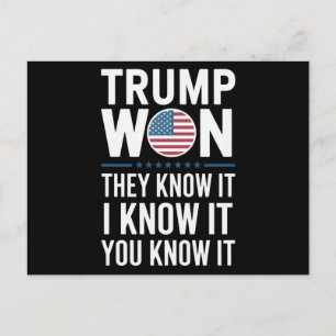 Trump hat gewonnen, sie wissen es 2024 47. Präside Postkarte