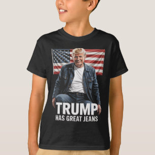 Trump hat großartige Jeans Lustige politische Humo T-Shirt