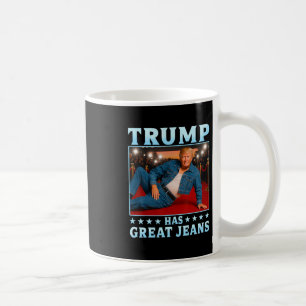 Trump hat großartige Jeans Lustiger Meme 3 Kaffeetasse