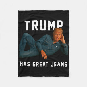 Trump hat großartige Jeans Lustiger Meme Fleecedecke