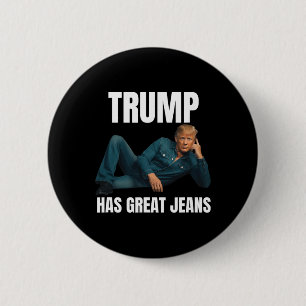 Trump hat großartige Jeans Lustiger Meme-Stil Meme Button