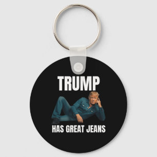 Trump hat großartige Jeans Lustiger Meme-Stil Meme Schlüsselanhänger