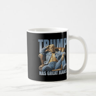 Trump hat großartige Jeans Lustiges Retro Kaffeetasse