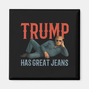 Trump hat große Jeans lustiges politisches Meme Magnet