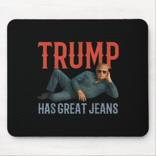 Trump hat große Jeans lustiges politisches Meme Mousepad