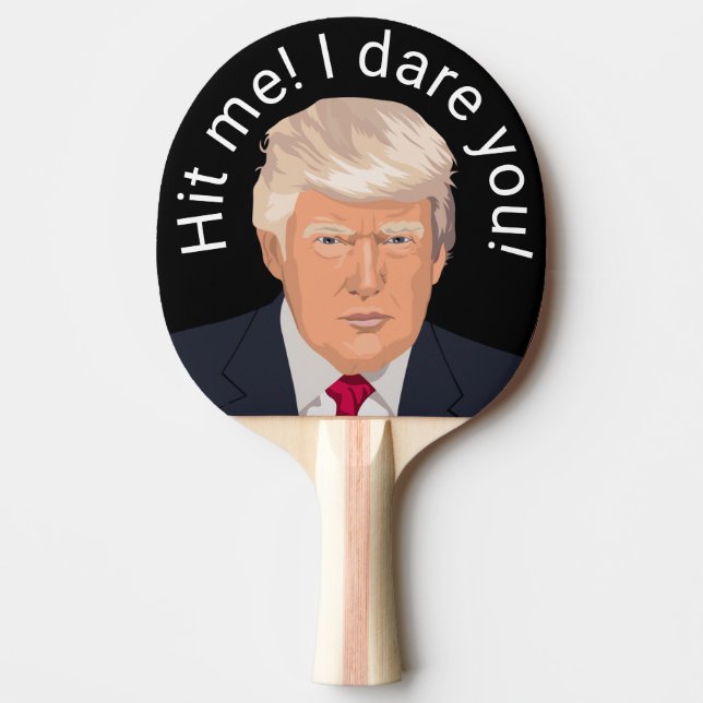 Trump hat mich Pong getroffen Tischtennis Schläger (Vorderseite)