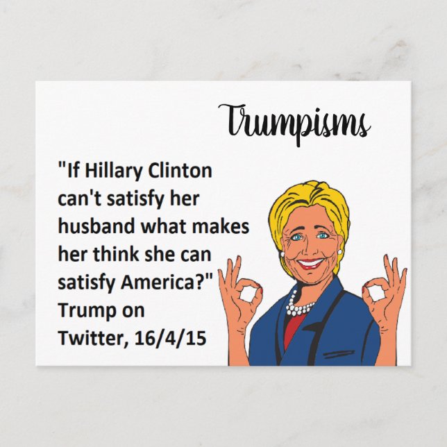 Trump hat "Postcard Souvenir" gesagt Postkarte (Vorderseite)