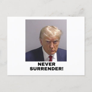 Trump hat sich nie ergeben postkarte