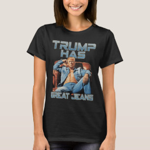 Trump Hat Tolle Jeans Lustige Grafik Retro Denim M T-Shirt