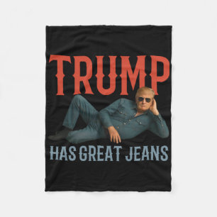 Trump hat tolle Jeans Lustiges politisches Meme Fleecedecke
