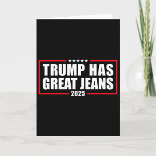 Trump Hat Tolle Jeans Lustiges Retro Denim Meme Po Karte