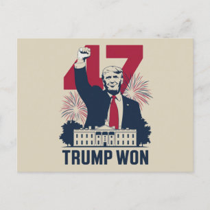 Trump hat wieder die Präsidentschaftswahl 2024 gew Postkarte