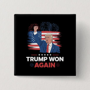 Trump hat wieder gewonnen Präsident 47 USA Vintage Button