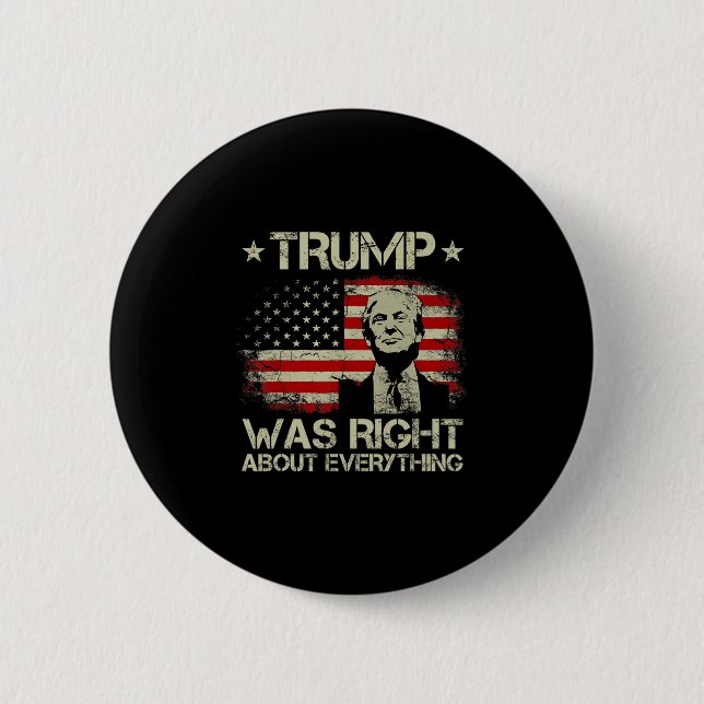 Trump hatte in allem recht Lustig Trump Ameri Button (Vorderseite)