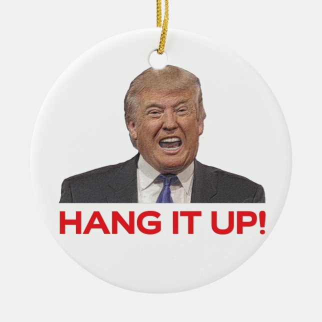 Trump, hör auf! keramik ornament (Vorne)