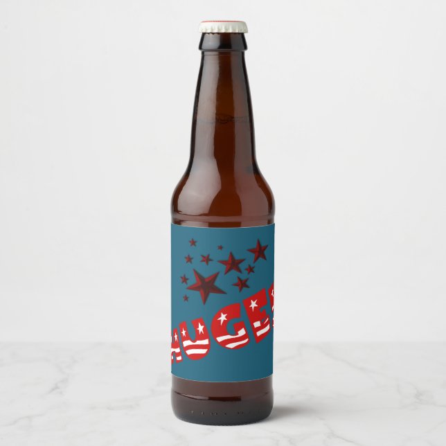 Trump HUGE Party Celebration Beer Bottle Labels Bierflaschenetikett (Vorderseite)