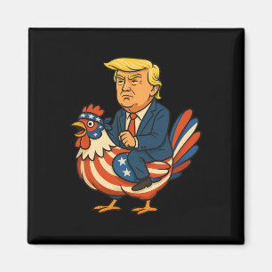 Trump Hühnerjockey Satire - Lustiger politischer H Magnet