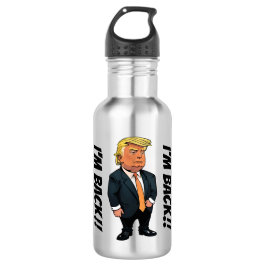 TRUMP ICH BIN ZURÜCK!! EDELSTAHLFLASCHE
