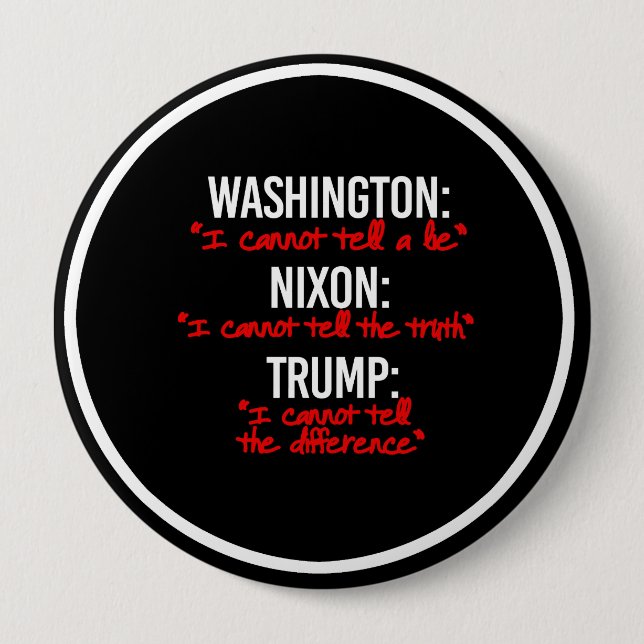 TRUMP - Ich kann den Unterschied zwischen Wahrheit Button (Vorderseite)