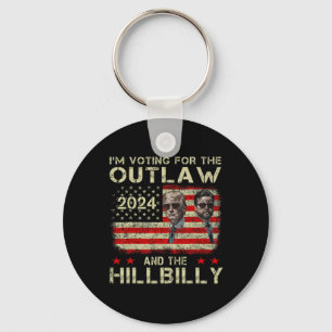 Trump, ich stimme für den Outlaw und Hillbilly Tru Schlüsselanhänger