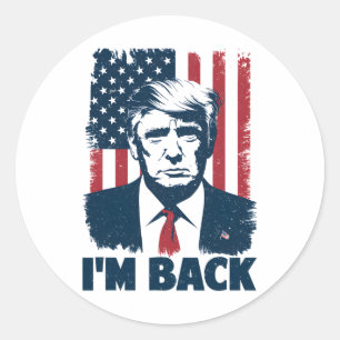 Trump I'm Ck Präsident 47. Flag 2024 Unterstützung Runder Aufkleber