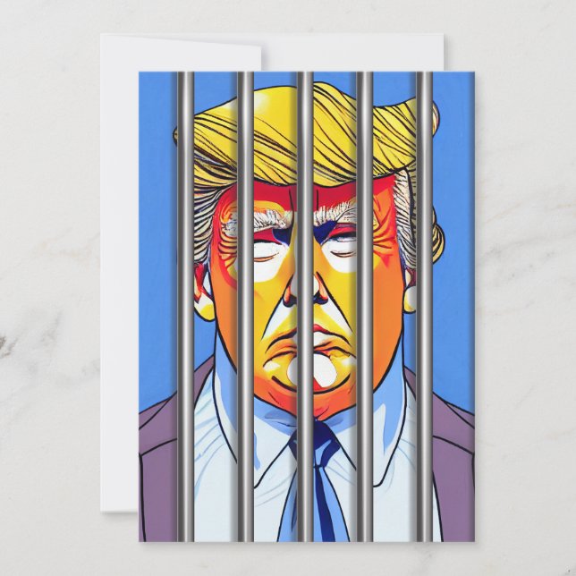 Trump im Gefängnis 5" x 7" Flat Danke Karte (Vorderseite)