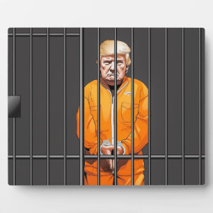 Trump im Gefängnis 8x10 mit Easel Fotoplatte