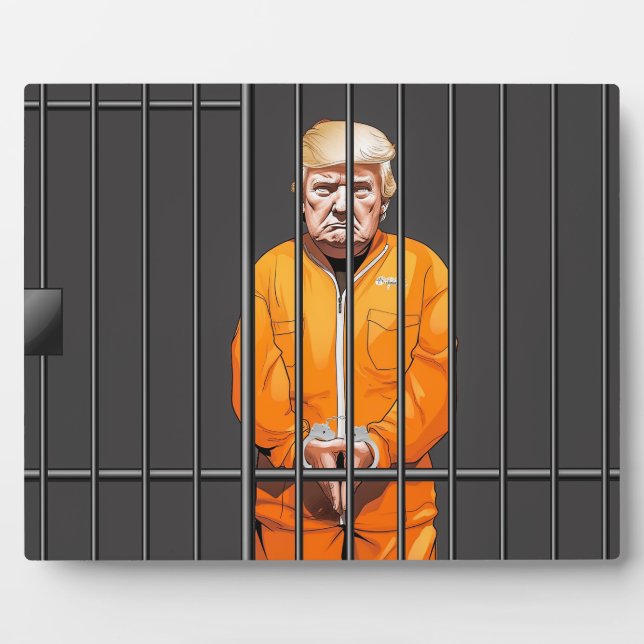 Trump im Gefängnis 8x10 mit Easel Fotoplatte (Vorderseite)