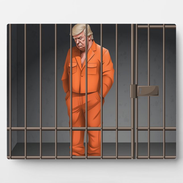 Trump im Gefängnis 8x10 mit Easel Fotoplatte (Vorderseite)