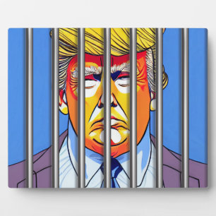 Trump im Gefängnis 8x10 mit Easel Fotoplatte
