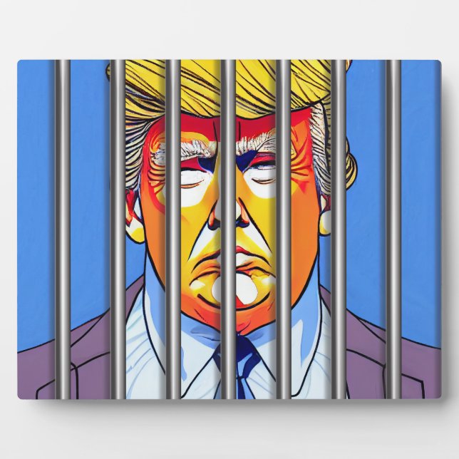 Trump im Gefängnis 8x10 mit Easel Fotoplatte (Vorderseite)