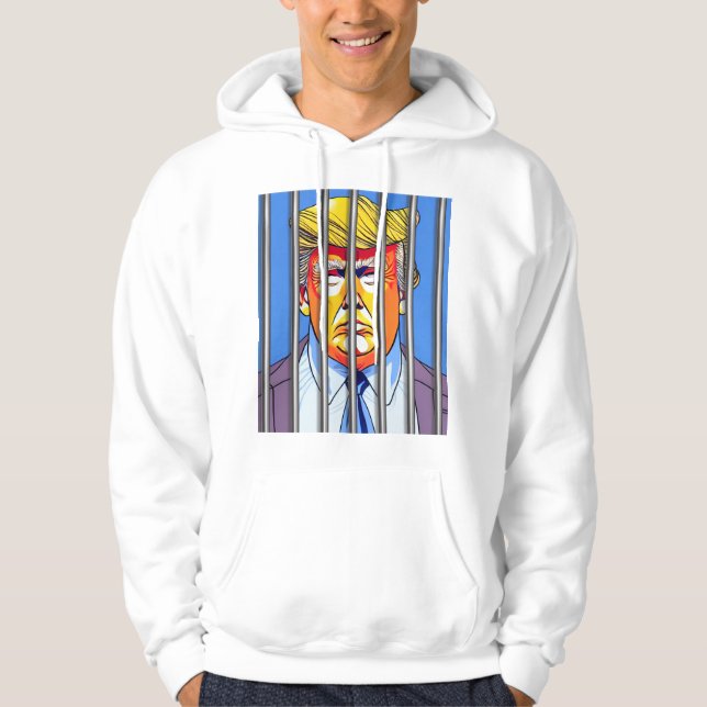 Trump im Gefängnis als gehobenes Sweatshirt (Vorderseite)