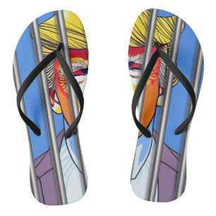 Trump im Gefängnis Erwachsene Flip Flops (Slim Str