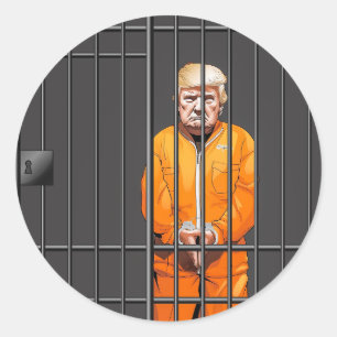 Trump im Gefängnis - Klassischer Rundaufkleber Runder Aufkleber