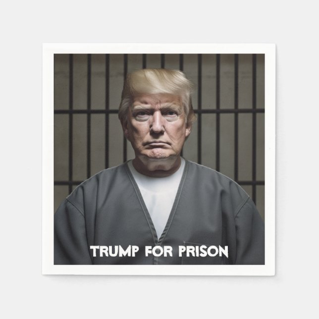 Trump im Gefängnis Serviette (Vorderseite)