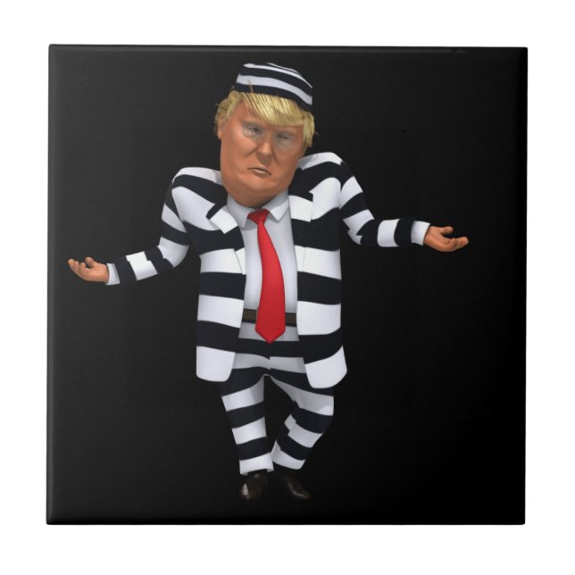 Trump im Gefängnis Wear Fliese (Vorderseite)