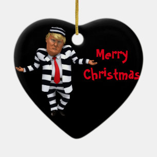 Trump im Gefängnis Wear Keramik Ornament