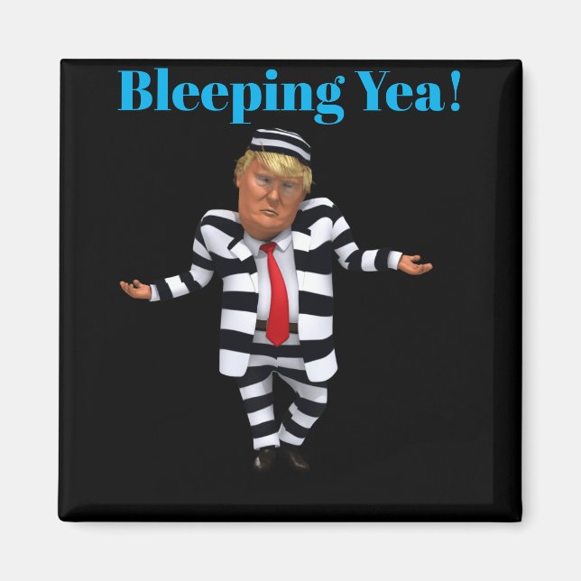 Trump im Gefängnis Wear Magnet (Vorne)