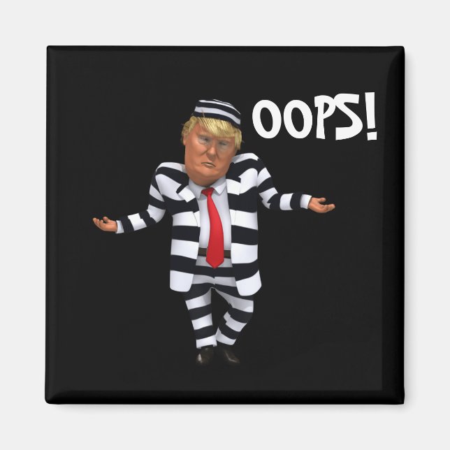 Trump im Gefängnis Wear Magnet (Vorne)